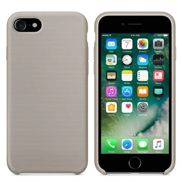 Официальный силиконовый чехол для Apple iPhone 11 7 8 6S 6 Plus X чехол с логотипом чехол для iPhone 11 Pro MAX Xs MAX XR X Чехол - Цвет: 18Pebble