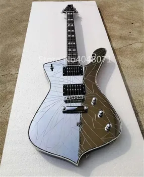 

Free delivery, purple, gold, blue, ordinary white mirror crack/electric guitar