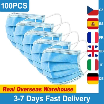 

50/100PCS Disposable Medical Mask Non Woven Anti-dust Mouth Surgical Masks Safe 3-Ply Breathable Protetive Medical Mask Unisex