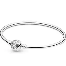 Подлинный 925 пробы серебряный браслет Принцесса Жасмин и Аладдин с застежкой Змеиный браслет подходит из бисера очаровательные модные ювелирные изделия