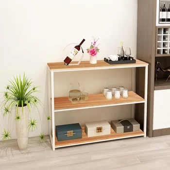 

HOMERECOMMEND 3-Tier Metal Shelf Display Rack Multipurpose Corner Cabinet Industrial Hallway Console Table with Storage Shelves