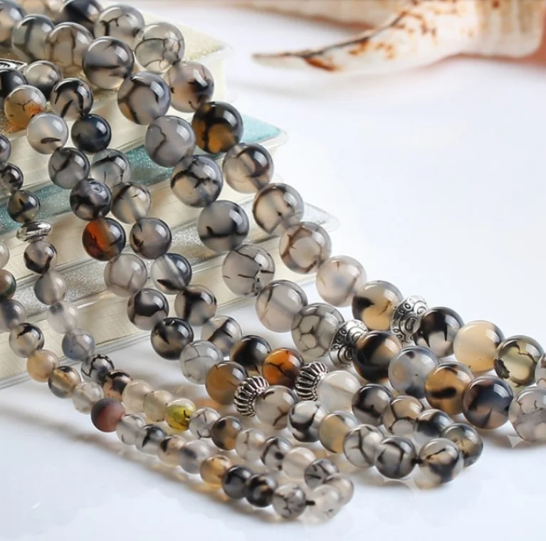 LOSHEREN с фабрики камень мусульманские четки Tasbih молитвенные бусы - Окраска металла: 12mm 51beads