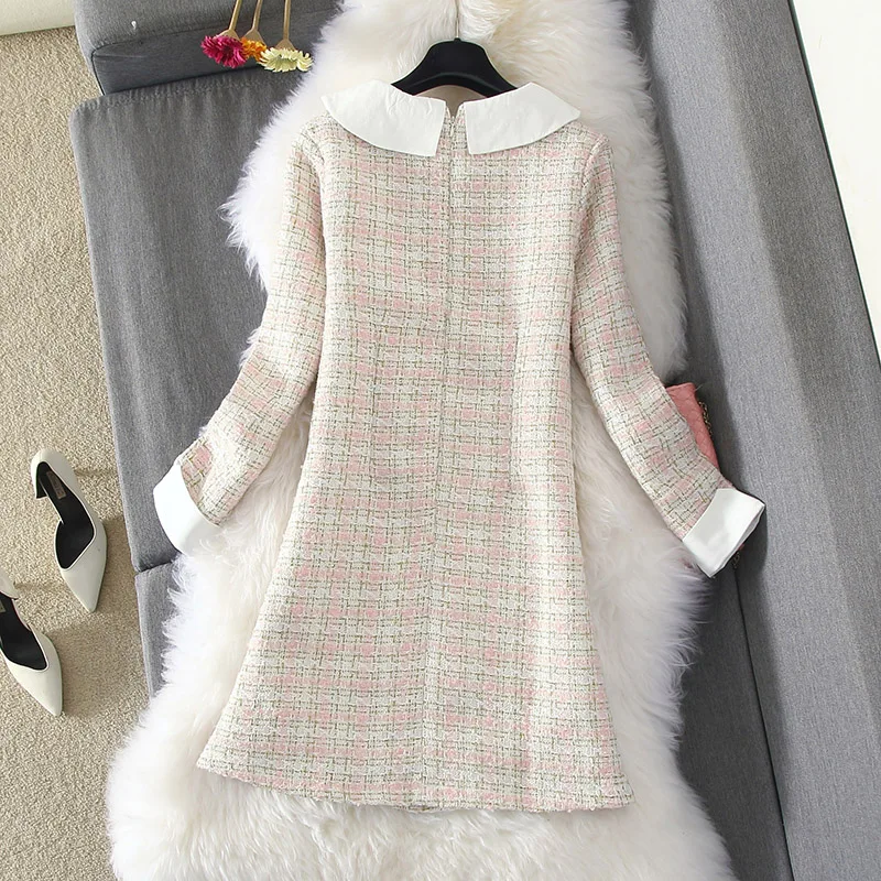 Женское вечернее платье трапеция элегантное розовое шерстяное облегающее в