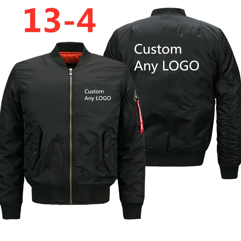13-1 Hot Fashion High street Men Jackets Coats Hip Hop Designs Windbreak Pilot Bomber Jacket Coat Men Jacket Baseball Big Size - Цвет: Black