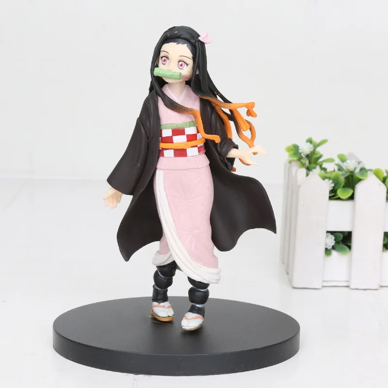 1 opp bag 16 см японского аниме демон убийца Kimetsu no Yaiba фигурка Kamado Tanjirou Nezuko ПВХ фигурка модель воина Фигурки игрушки подарки - Цвет: 1 opp bag