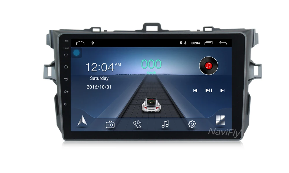 Cheap NaviFly Android 8.1 car multimedia player for Toyota corolla 2007 to 2010 gps navigation stereo 1024*600 HD FM Autoradio BT AM 13