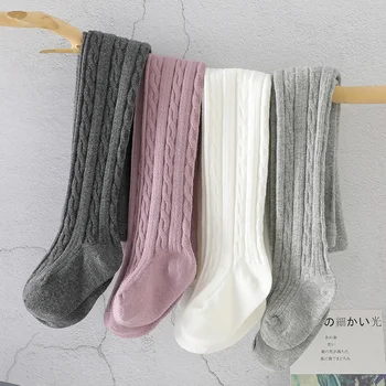 

2 Pairs Autumn Girl Stockings Hose Thickness Pure Cotton Baby Casual Legging Winter New Pattern