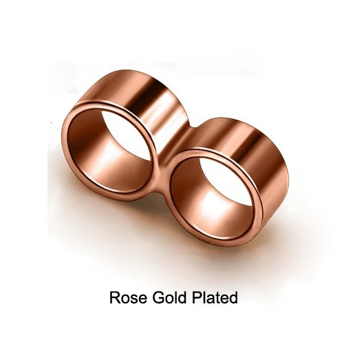 Rose Gold Plated 1,2 мм-3,5 мм с двойным отверстием, 925 пробы, серебряная трубка, ползунок для позиционирования, пробки, бусины для DIY, кожаный шнур, ожерелье, STS-D01 - Цвет: Rose Gold Plated