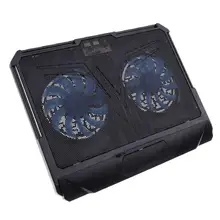 Охлаждающие подставки для ноутбука Подставка и 2 шт бесшумные вентиляторы и 1 шт USB кабель черный 5 В DC