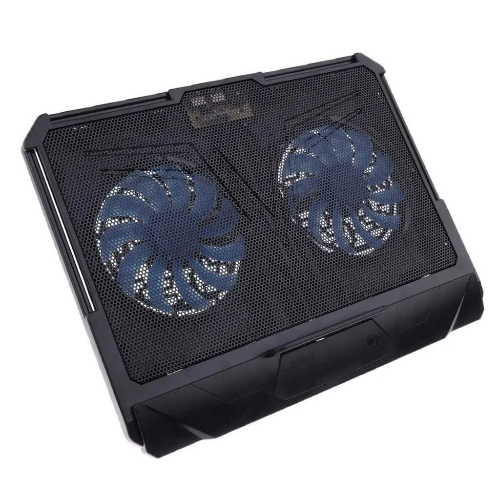 

Laptop Cooling Pads Base Stand &2pcs Silent Fans&1pcs USB Cable Black 5V DC