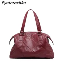 Pyaterochka, дизайнерские сумки через плечо, женская сумка на плечо из натуральной кожи, повседневные сумки, женская большая сумка, вместительные сумки