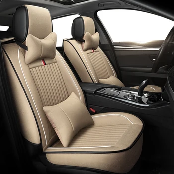 

KADULEE FLAX car seat cover set for toyota auris wish prado 120 bmw f11 solaris hyundai getz mazda 6 gh gg seat cover cars