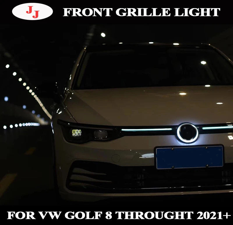 Vw golf 8用ダイナミックledヘッドライト,方向指示器付きワイドライト