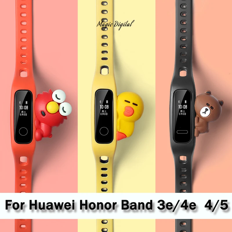 Для huawei Band 5 силиконовый Сменный ремешок для наручных часов huawei Honor 3e 4e Band 4 для бега Смарт-часы браслет