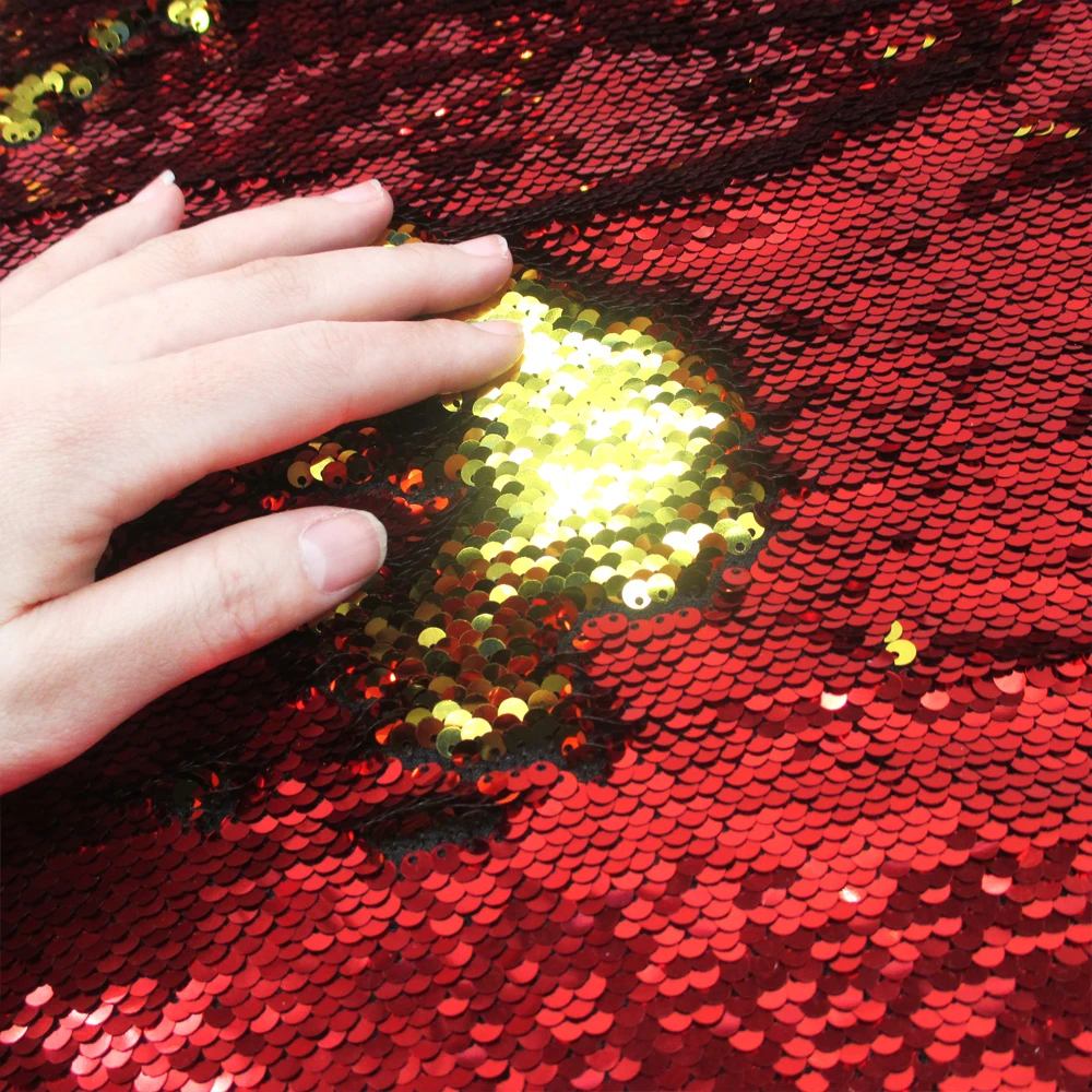 50*130cm mermaid sequin reversible sequin fish scale fabric for Tissue Kids Bedding home textile for Sewing Doll 1Yc1944 craft fabric fabric material