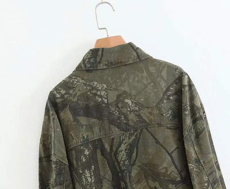 Europe And America Autumn New Style Camouflage Jacket Single Breasted Long-sleeved Upper Garment M3-0045