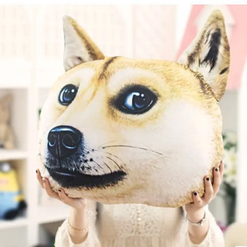 Meow Star, Wang Star, обнимающая подушка, Хаски, креативная, плюшевая игрушка, 3d большая подушка для головы собаки, кукла - Цвет: B