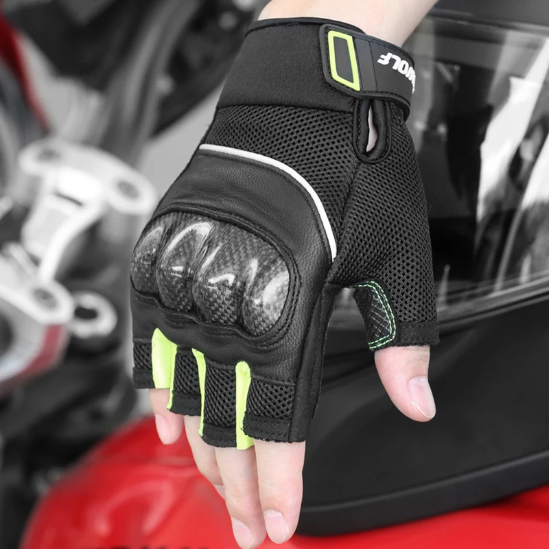 Summer motorcycle Gloves Accessories Motorbike Breathable Cycling Fingerless Gloves Motocross Guantes Moto Luva Motociclista