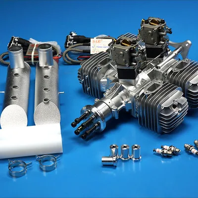 

DLE222 RC airplane UAV gasoline engine four cylinder two-stroke side exhaust natural wind cold hand start 222CC displacement