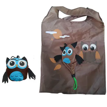 

Soft Eco-friendly Ladies Tote Travel Portable With Handle Cartoon Animal Reusable Handbag Shopping Bag Easy Storage Folding Gift