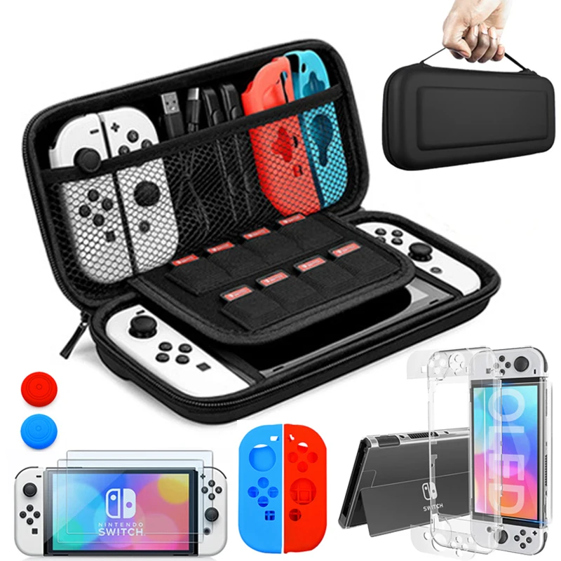 Bolsa de almacenamiento OLED para Switch, Kit de accesorios para PC, funda transparente Bolsa de almacenamiento OLED para Switch, Kit de accesorios para PC, funda transparente