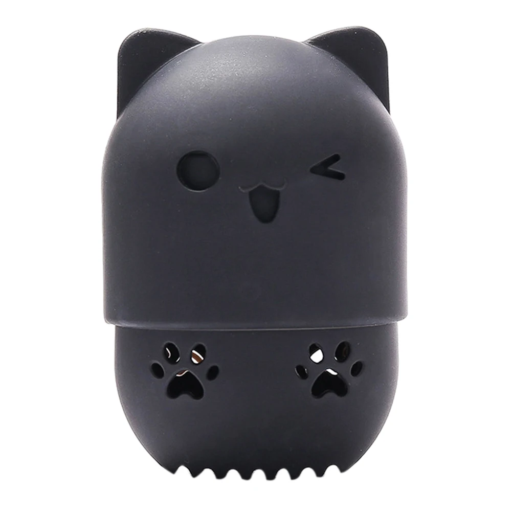 Термостойкая Пылезащитная мягкая эластичная подставка для макияжа в форме кошки для путешествий, портативный чехол для высыхания яиц, силиконовый держатель