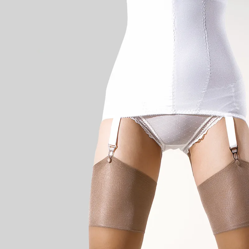 Shaping Open Bottom Girdle with Garters Vintage Garter Belt with 4 Straps  Metal Clip Suspender for Thigh High Stockings S~3XL