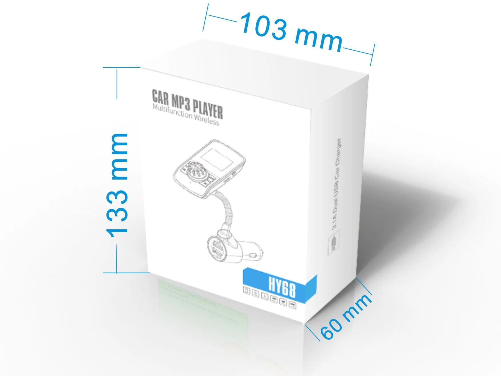 Импортные товары,, автомобильный Bluetooth MP3-плеер, большой экран, автомобильный Bluetooth, громкой связи, fm-зарядка через usb