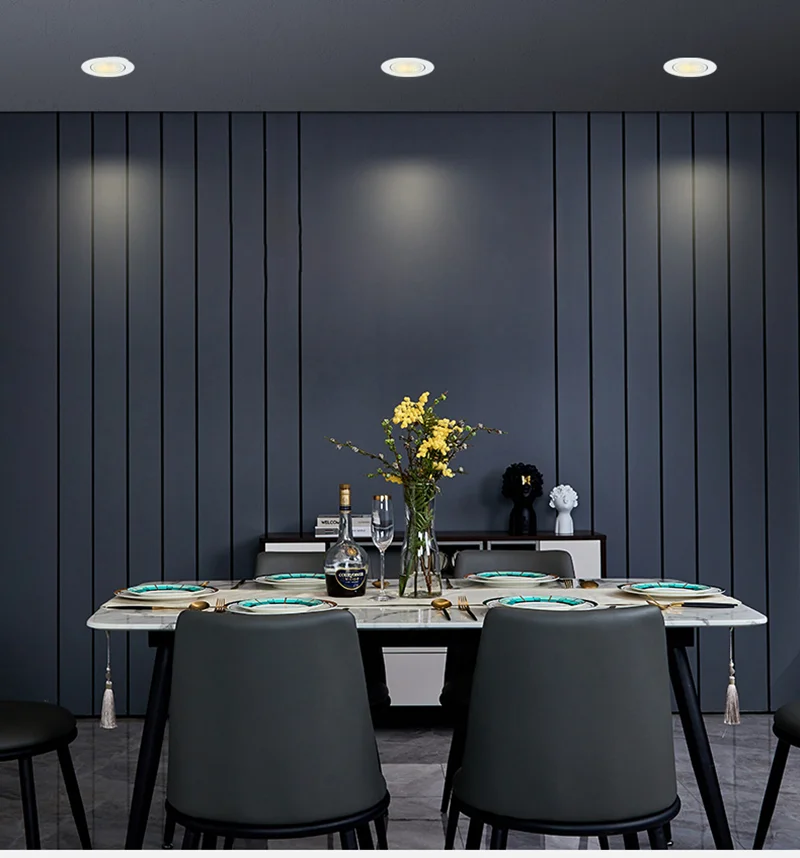 Dimmable Recessed LED Downlights 5W 7W 9W 12W 15W18W COB LED Ceiling Spot Lights AC85~265V LED Background Lamps Indoor Lighting