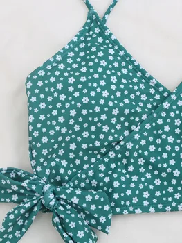 Green Dot Print Bikini Bathing Suit Bathers High Waisted Swimsuit Brazilian Push Up Lace Up Bandage Swimwear 4 Green Dot Print Bikini Bathing Suit Bathers High Waisted Swimsuit Brazilian Push Up Lace Up Bandage Swimwear