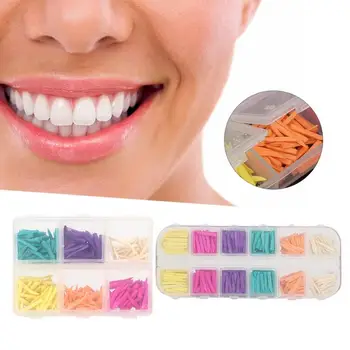 

False Teeth Colorful Dental Restoration Interdental Composite Contoured Wooden Wedges Teeth Dentures