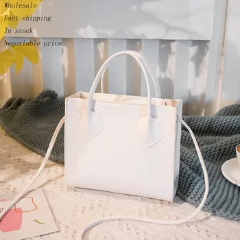 

2020 Summer Women's Simple Casual Handbag Hasp Zipper Small Flap Solid Pure Color Leather Shoulder Bag Crossbody Bag