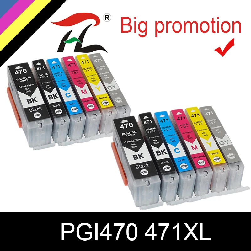 HTL PGI 470 PGI-470 XL PGI470 PGI470XL PGI-470XL PGI-470BK картриджи для Canon Pixma MG7740 MG-7740 MG 7740 | Компьютеры и