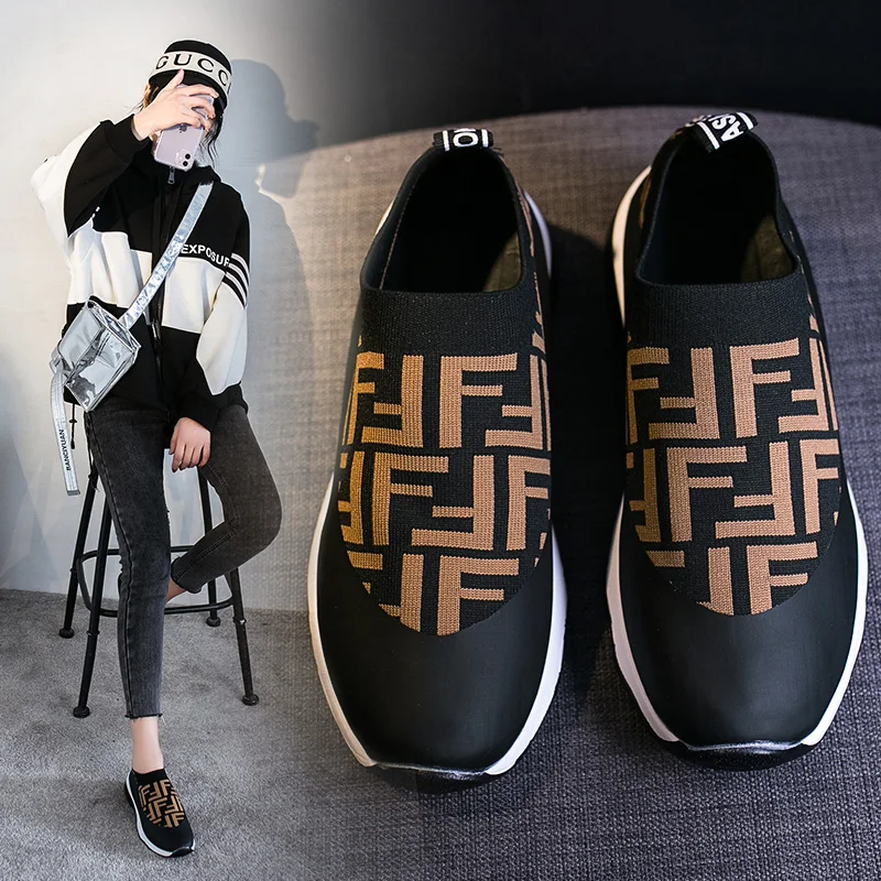 

2020 Spring New Women Slip-on Sneakers Comfortable Casual Sneakers