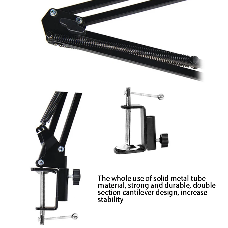 Складной микрофон Подставка Выдвижная подставка для микрофона Подставка для рук и крепление для стола подвесной инструмент крепежный хомут Держатель для микрофона комплект