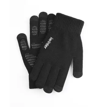 

2019 Winter Gloves for Men and Women Soft Knit Material Windproof Outdoor Skiing Cotton Gloves Full finger Touch Screen
