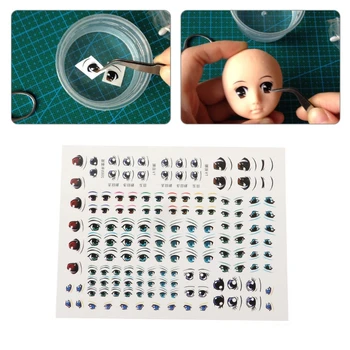 

Anime Figurine Eyes Stickers Doll Face Organ Decals Clay Cartoon Paster