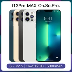 Global Version i13proMAX 6.7-inch 5G Smartphone 16GB+512GB 5800mAh Large Memory Face Unlock Dual card Dual Standby
