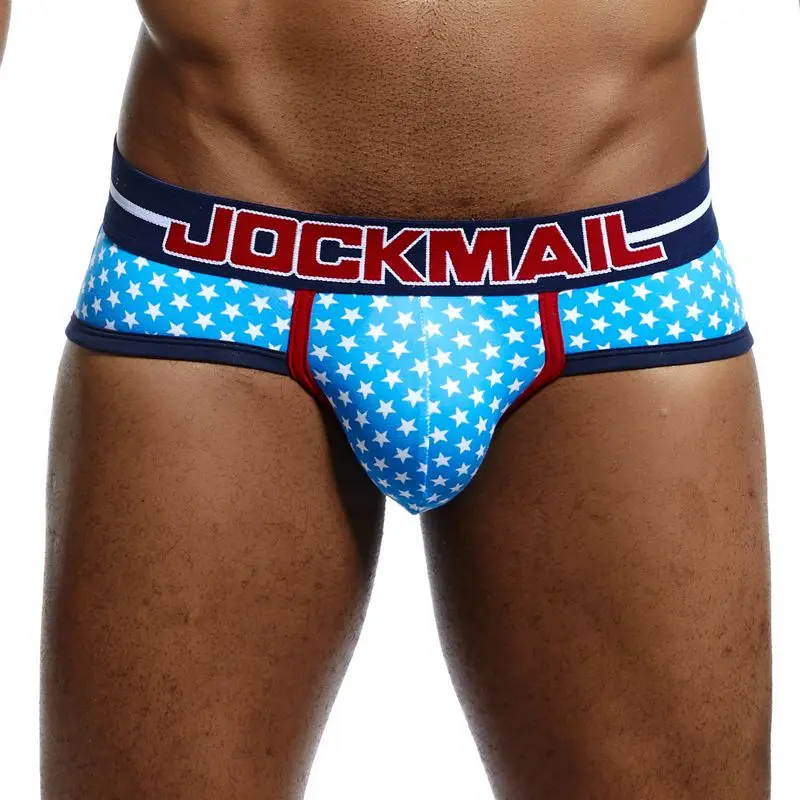 Трусы брифы JOCKMAIL мужские Брендовое пикантное нижнее белье хлопковые слипы с