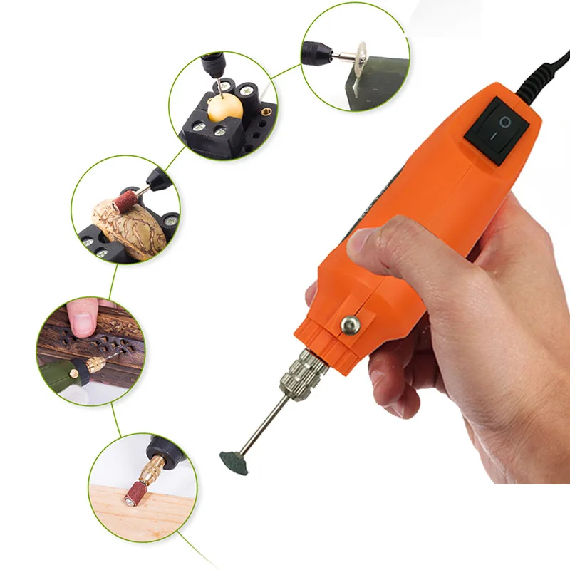 

60pcs Mini Electric Drill Handheld Electric Polishing Engraving Machine Electric Grinder Kit Suitable For Grinding Polishing