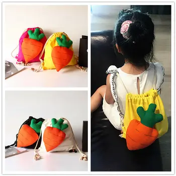 

Fashion Children Carrot Bag Backpack Baby Kid Girls Toddler Shoulder Bag Drawstring Bookbags