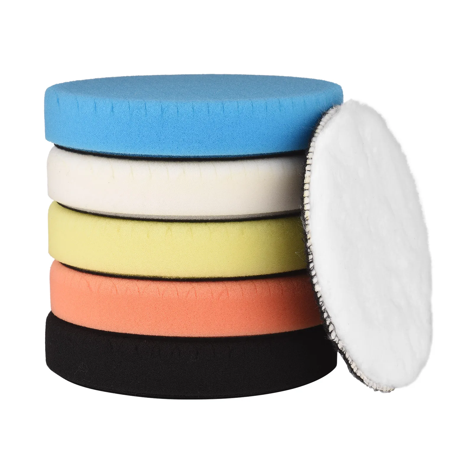6pcs Polishing Pads Kit 6 Inches Car Buffing Sponge For Automobiles