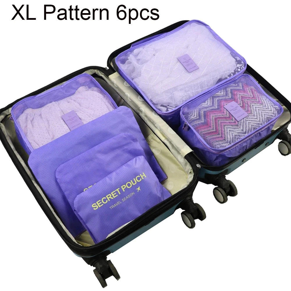 Набор из 6 шт. нейлоновая Водонепроницаемая дорожная сумка для хранения шкаф контейнер для багажа органайзер для одежды нижнее белье костюмы обувь - Цвет: I XL