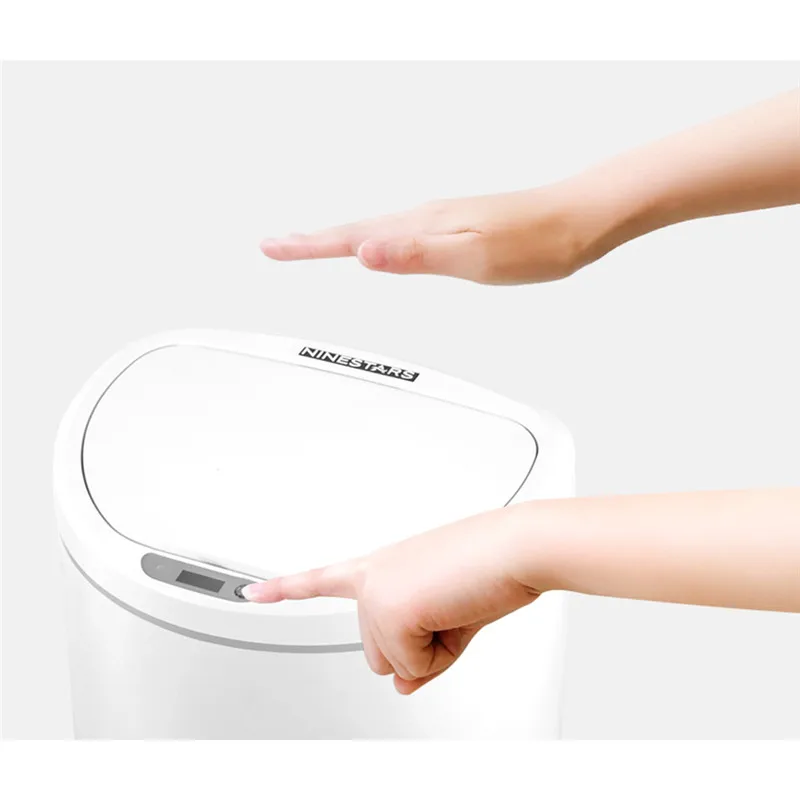 10L Original Xiaomi Mijia Smart Trash Can Motion Sensor Auto Sealing LED Induction Cover Trash white Mi Home Ashcan Bins