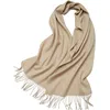 100% Cashmere Scarf Women Luxury brand  Pashmina Unisex Men Solid Color Warm Autumn Winter Thick Real Soft Long Cashmere scarves 6