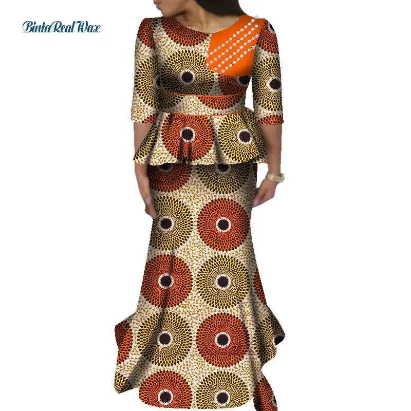 Комплект из 2 предметов: топ и юбка для женщин Riche с коротким рукавом принтом в