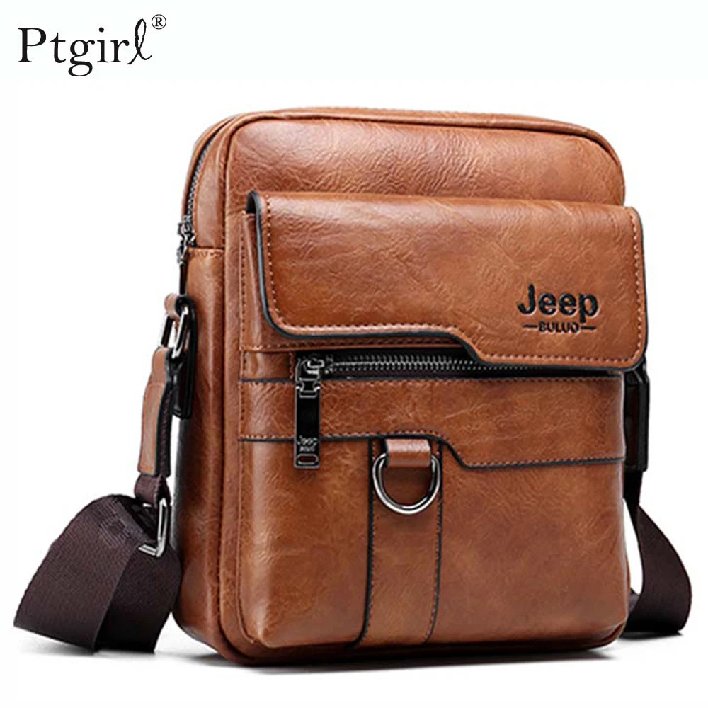 

Jeep Buluo Luxury Brand Men Messenger Bag Crossbody Business Casual Handbag ptgirl Male Spliter Leather Shoulder Large Capacity