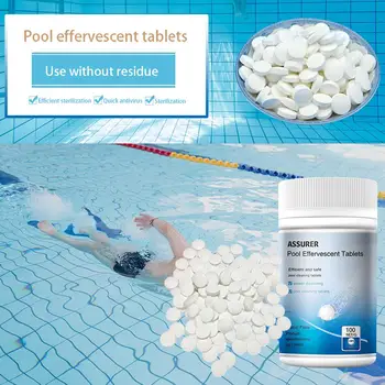 

100pcs Effervescent Tablets Swimming Pool Cleaning Tablets Disinfection Pills Chlorine Instant Pool Tubs Spas Water Cleaning
