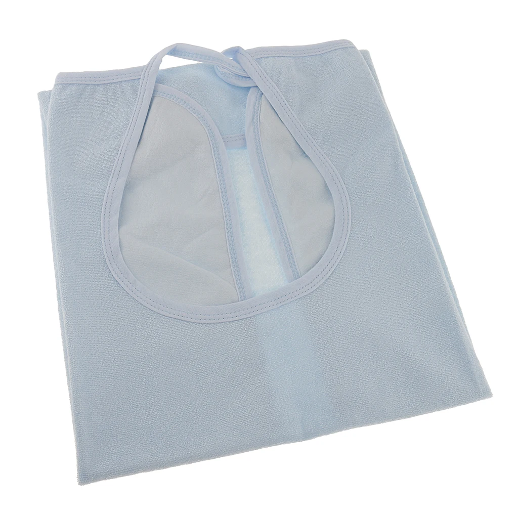 2pcs Washable Reusable Adult Disability Bib Mealtime Dining Cook Cloth Protector Aid Apron for Seniors Elderly Patients