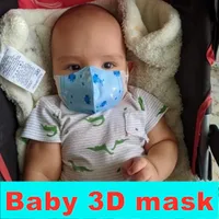 0-3 years old individually wrapped baby mask cartoon pattern pink blue animal 3D protective stereo newborn Facial lovely Niño 1